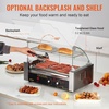 image:imageVEVOR Hot Dog Roller 7 Rollers 18 Hot Dogs Capacity 1050W Stainless Sausage Grill Cooker Machine with Dual Temp Control Glass Hood Acrylic Cover Bun Warmer Shelf Removable Oil Drip Tray ETL Certified7 RollersCover