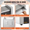 image:imageVEVOR Hot Dog Roller 7 Rollers 18 Hot Dogs Capacity 1050W Stainless Sausage Grill Cooker Machine with Dual Temp Control Glass Hood Acrylic Cover Bun Warmer Shelf Removable Oil Drip Tray ETL Certified5 RollersCover