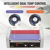 image:imageVEVOR Hot Dog Roller 7 Rollers 18 Hot Dogs Capacity 1050W Stainless Sausage Grill Cooker Machine with Dual Temp Control Glass Hood Acrylic Cover Bun Warmer Shelf Removable Oil Drip Tray ETL Certified7 RollersCover