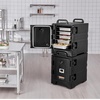 image:imageVEVOR Insulated Food Pan Carrier 81 Qt Hot Box for Catering Food Box Carrier with Double Buckles Front Loading Food Warmer with Handles Stackable End Loader with Wheels for Restaurant Canteen81QT2
