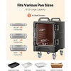 image:imageVEVOR Insulated Food Pan Carrier 81 Qt Hot Box for Catering Food Box Carrier with Double Buckles Front Loading Food Warmer with Handles Stackable End Loader with Wheels for Restaurant Canteen81Qt