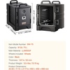 image:imageVEVOR Insulated Food Pan Carrier 81 Qt Hot Box for Catering Food Box Carrier with Double Buckles Front Loading Food Warmer with Handles Stackable End Loader with Wheels for Restaurant Canteen81Quart