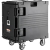 image:imageVEVOR Insulated Food Pan Carrier 81 Qt Hot Box for Catering Food Box Carrier with Double Buckles Front Loading Food Warmer with Handles Stackable End Loader with Wheels for Restaurant Canteen95Quart