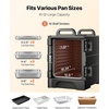 image:imageVEVOR Insulated Food Pan Carrier 81 Qt Hot Box for Catering Food Box Carrier with Double Buckles Front Loading Food Warmer with Handles Stackable End Loader with Wheels for Restaurant Canteen81Quart