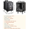 image:imageVEVOR Insulated Food Pan Carrier 81 Qt Hot Box for Catering Food Box Carrier with Double Buckles Front Loading Food Warmer with Handles Stackable End Loader with Wheels for Restaurant Canteen81Qt