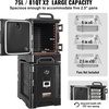 image:imageVEVOR Insulated Food Pan Carrier 81 Qt Hot Box for Catering Food Box Carrier with Double Buckles Front Loading Food Warmer with Handles Stackable End Loader with Wheels for Restaurant Canteen81QT2