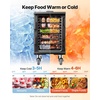 image:imageVEVOR Insulated Food Pan Carrier 81 Qt Hot Box for Catering Food Box Carrier with Double Buckles Front Loading Food Warmer with Handles Stackable End Loader with Wheels for Restaurant Canteen95Quart