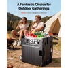 image:imageVEVOR Insulated Food Pan Carrier 81 Qt Hot Box for Catering Food Box Carrier with Double Buckles Front Loading Food Warmer with Handles Stackable End Loader with Wheels for Restaurant Canteen95Quart