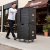 image:imageVEVOR Insulated Food Pan Carrier 81 Qt Hot Box for Catering Food Box Carrier with Double Buckles Front Loading Food Warmer with Handles Stackable End Loader with Wheels for Restaurant Canteen95Quart
