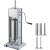 image:imageVEVOR Manual Sausage Stuffer 7 LBS  3 L Vertical Meat Stuffer Heavy Duty Sausage Casing Meat Stuffing Machine DualSpeed Stainless Steel Filler with 5 Filling Tubes for Commercial and Home Use11LB5L