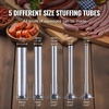 image:imageVEVOR Manual Sausage Stuffer 7 LBS  3 L Vertical Meat Stuffer Heavy Duty Sausage Casing Meat Stuffing Machine DualSpeed Stainless Steel Filler with 5 Filling Tubes for Commercial and Home Use7 L  15 LBS