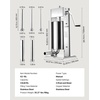 image:imageVEVOR Manual Sausage Stuffer 7 LBS  3 L Vertical Meat Stuffer Heavy Duty Sausage Casing Meat Stuffing Machine DualSpeed Stainless Steel Filler with 5 Filling Tubes for Commercial and Home Use33LB15L