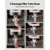 image:imageVEVOR Manual Sausage Stuffer 7 LBS  3 L Vertical Meat Stuffer Heavy Duty Sausage Casing Meat Stuffing Machine DualSpeed Stainless Steel Filler with 5 Filling Tubes for Commercial and Home Use11LB5L