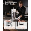 image:imageVEVOR Manual Sausage Stuffer 7 LBS  3 L Vertical Meat Stuffer Heavy Duty Sausage Casing Meat Stuffing Machine DualSpeed Stainless Steel Filler with 5 Filling Tubes for Commercial and Home Use7LBS3LNew