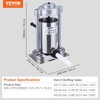 image:imageVEVOR Manual Sausage Stuffer 7 LBS  3 L Vertical Meat Stuffer Heavy Duty Sausage Casing Meat Stuffing Machine DualSpeed Stainless Steel Filler with 5 Filling Tubes for Commercial and Home Use2 L  5 LBS