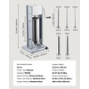 image:imageVEVOR Manual Sausage Stuffer 7 LBS  3 L Vertical Meat Stuffer Heavy Duty Sausage Casing Meat Stuffing Machine DualSpeed Stainless Steel Filler with 5 Filling Tubes for Commercial and Home Use11LB5L