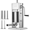 image:imageVEVOR Manual Sausage Stuffer 7 LBS  3 L Vertical Meat Stuffer Heavy Duty Sausage Casing Meat Stuffing Machine DualSpeed Stainless Steel Filler with 5 Filling Tubes for Commercial and Home Use7LBS3LNew