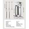 image:imageVEVOR Manual Sausage Stuffer 7 LBS  3 L Vertical Meat Stuffer Heavy Duty Sausage Casing Meat Stuffing Machine DualSpeed Stainless Steel Filler with 5 Filling Tubes for Commercial and Home Use55LB25L