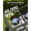 image:imageVEVOR Outdoor Propane Deep Fryer DualTank 18QTx2 Commercial Fryer MultiPurpose Portable Frying Cart with Wheel 3 Basket 2 Thermometer Stainless Steel Cooker for Fish Fry Wings Fries 40000 BTU36QT18QTX2