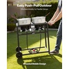 image:imageVEVOR Outdoor Propane Deep Fryer DualTank 18QTx2 Commercial Fryer MultiPurpose Portable Frying Cart with Wheel 3 Basket 2 Thermometer Stainless Steel Cooker for Fish Fry Wings Fries 40000 BTU36QT18QTX2
