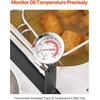 image:imageVEVOR Outdoor Propane Deep Fryer DualTank 18QTx2 Commercial Fryer MultiPurpose Portable Frying Cart with Wheel 3 Basket 2 Thermometer Stainless Steel Cooker for Fish Fry Wings Fries 40000 BTU32QT 16QTX2