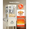 image:imageVEVOR Popcorn Machine 8oz Stainless Steel Kettle 800W Commercial Countertop Popcorn Maker 48 Cups per Batch Theater Style Popper with 2Button Control Glass Wall PC Door 1 Scoop 3 Spoons RedWhite with cart