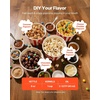 image:imageVEVOR Popcorn Machine 8oz Stainless Steel Kettle 800W Commercial Countertop Popcorn Maker 48 Cups per Batch Theater Style Popper with 2Button Control Glass Wall PC Door 1 Scoop 3 Spoons RedBlack with cart