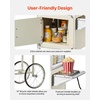 image:imageVEVOR Popcorn Machine 8oz Stainless Steel Kettle 800W Commercial Countertop Popcorn Maker 48 Cups per Batch Theater Style Popper with 2Button Control Glass Wall PC Door 1 Scoop 3 Spoons RedWhite with cart