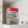 image:imageVEVOR Popcorn Machine 8oz Stainless Steel Kettle 800W Commercial Countertop Popcorn Maker 48 Cups per Batch Theater Style Popper with 2Button Control Glass Wall PC Door 1 Scoop 3 Spoons RedRed