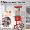 image:imageVEVOR Popcorn Machine 8oz Stainless Steel Kettle 800W Commercial Countertop Popcorn Maker 48 Cups per Batch Theater Style Popper with 2Button Control Glass Wall PC Door 1 Scoop 3 Spoons RedRed
