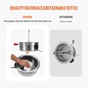 image:imageVEVOR Popcorn Machine 8oz Stainless Steel Kettle 800W Commercial Countertop Popcorn Maker 48 Cups per Batch Theater Style Popper with 2Button Control Glass Wall PC Door 1 Scoop 3 Spoons RedRed