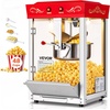 image:imageVEVOR Popcorn Machine 8oz Stainless Steel Kettle 800W Commercial Countertop Popcorn Maker 48 Cups per Batch Theater Style Popper with 2Button Control Glass Wall PC Door 1 Scoop 3 Spoons RedRed