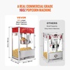 image:imageVEVOR Popcorn Machine 8oz Stainless Steel Kettle 800W Commercial Countertop Popcorn Maker 48 Cups per Batch Theater Style Popper with 2Button Control Glass Wall PC Door 1 Scoop 3 Spoons RedRed