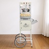 image:imageVEVOR Popcorn Machine 8oz Stainless Steel Kettle 800W Commercial Countertop Popcorn Maker 48 Cups per Batch Theater Style Popper with 2Button Control Glass Wall PC Door 1 Scoop 3 Spoons RedWhite with cart