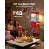 image:imageVEVOR Popcorn Machine 8oz Stainless Steel Kettle 800W Commercial Countertop Popcorn Maker 48 Cups per Batch Theater Style Popper with 2Button Control Glass Wall PC Door 1 Scoop 3 Spoons RedRed with cart