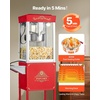 image:imageVEVOR Popcorn Machine 8oz Stainless Steel Kettle 800W Commercial Countertop Popcorn Maker 48 Cups per Batch Theater Style Popper with 2Button Control Glass Wall PC Door 1 Scoop 3 Spoons RedRed with cart