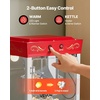 image:imageVEVOR Popcorn Machine 8oz Stainless Steel Kettle 800W Commercial Countertop Popcorn Maker 48 Cups per Batch Theater Style Popper with 2Button Control Glass Wall PC Door 1 Scoop 3 Spoons RedRed