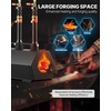 image:imageVEVOR Portable 2 Burner Propane Forge 2600F Metal and Knife Blacksmithing Forges Large Capacity Farrier Forging Tools and Equipment Complete Mini Forge Kit3 Burners