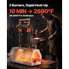 image:imageVEVOR Portable 2 Burner Propane Forge 2600F Metal and Knife Blacksmithing Forges Large Capacity Farrier Forging Tools and Equipment Complete Mini Forge Kit2 Burners