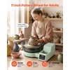 image:imageVEVOR Pottery Wheel for Adults 11 Aluminum Turntable 450W Electric Table Top Pottery Wheel with Foot Pedal 30300 RPM Adjustable Speed Detachable Basin for Beginners DIY Clay Art Craft GreenGreen  11inch