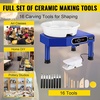 image:imageVEVOR Pottery Wheel for Adults 11 Aluminum Turntable 450W Electric Table Top Pottery Wheel with Foot Pedal 30300 RPM Adjustable Speed Detachable Basin for Beginners DIY Clay Art Craft GreenBlue