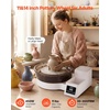 image:imageVEVOR Pottery Wheel for Adults 11 Aluminum Turntable 450W Electric Table Top Pottery Wheel with Foot Pedal 30300 RPM Adjustable Speed Detachable Basin for Beginners DIY Clay Art Craft GreenWhite  11inch  14inch