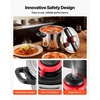 image:imageVEVOR Pressure Cooker 10Qt Pressure Cooker Stainless Steel Pressures Canner with Steaming Rack Tempered Glass Lid Three Pressures Settings for Meat Beans Rice Soup Sauces Cook up to 100 kPa12 Quarts