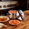 image:imageVEVOR Pressure Cooker 10Qt Pressure Cooker Stainless Steel Pressures Canner with Steaming Rack Tempered Glass Lid Three Pressures Settings for Meat Beans Rice Soup Sauces Cook up to 100 kPa63 Quarts