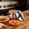 image:imageVEVOR Pressure Cooker 10Qt Pressure Cooker Stainless Steel Pressures Canner with Steaming Rack Tempered Glass Lid Three Pressures Settings for Meat Beans Rice Soup Sauces Cook up to 100 kPa8 Quarts