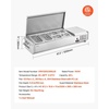 image:imageVEVOR Refrigerated Condiment Prep Station 130 W Countertop Refrigerated Condiment Station with Two 13 Pans amp Four 16 Pans 304 Stainless Body and PC Lid Sandwich Prep Table with Stainless Guard