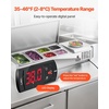 image:imageVEVOR Refrigerated Condiment Prep Station 130 W Countertop Refrigerated Condiment Station with Two 13 Pans amp Four 16 Pans 304 Stainless Body and PC Lid Sandwich Prep Table with Stainless Guard
