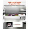 image:imageVEVOR Refrigerated Condiment Prep Station 130 W Countertop Refrigerated Condiment Station with Two 13 Pans amp Four 16 Pans 304 Stainless Body and PC Lid Sandwich Prep Table with Stainless Guard