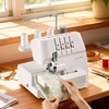image:imageVEVOR Serger Overlock Sewing Machine 1250 SPM 2 3 4 Thread 07 2 Feed WhiteCream