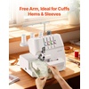 image:imageVEVOR Serger Overlock Sewing Machine 1250 SPM 2 3 4 Thread 07 2 Feed WhiteCream